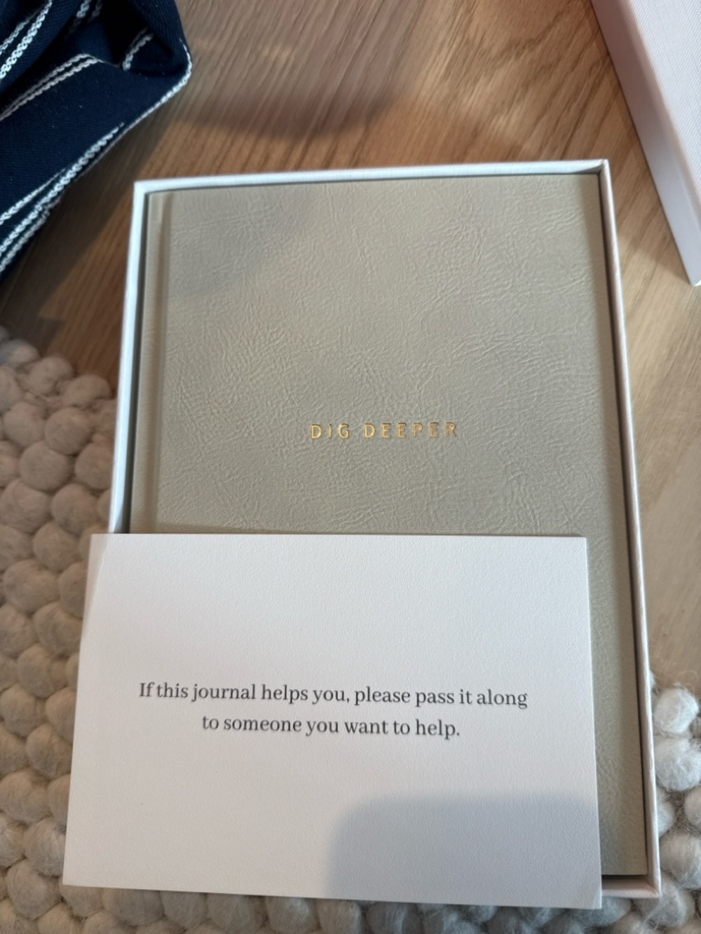 DIG DEEPER Leather Journal - Light Taupe - Picture 5 of 5